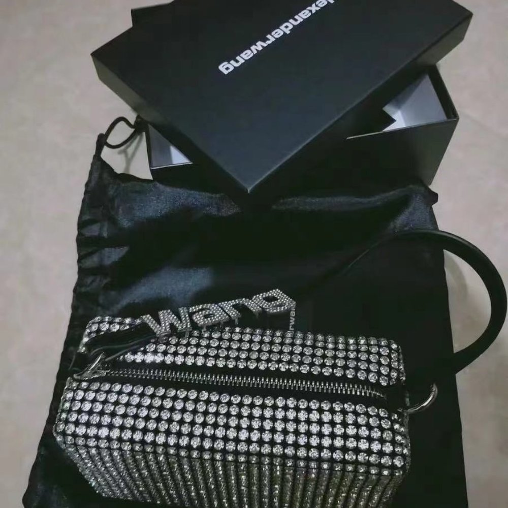 aw Rhinestone bag for women Small bag with chain across the arm